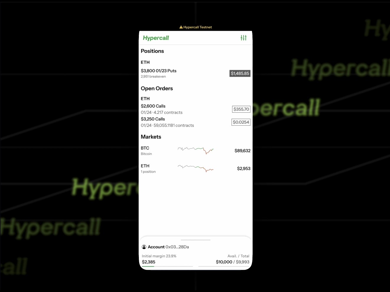 Asset view with position